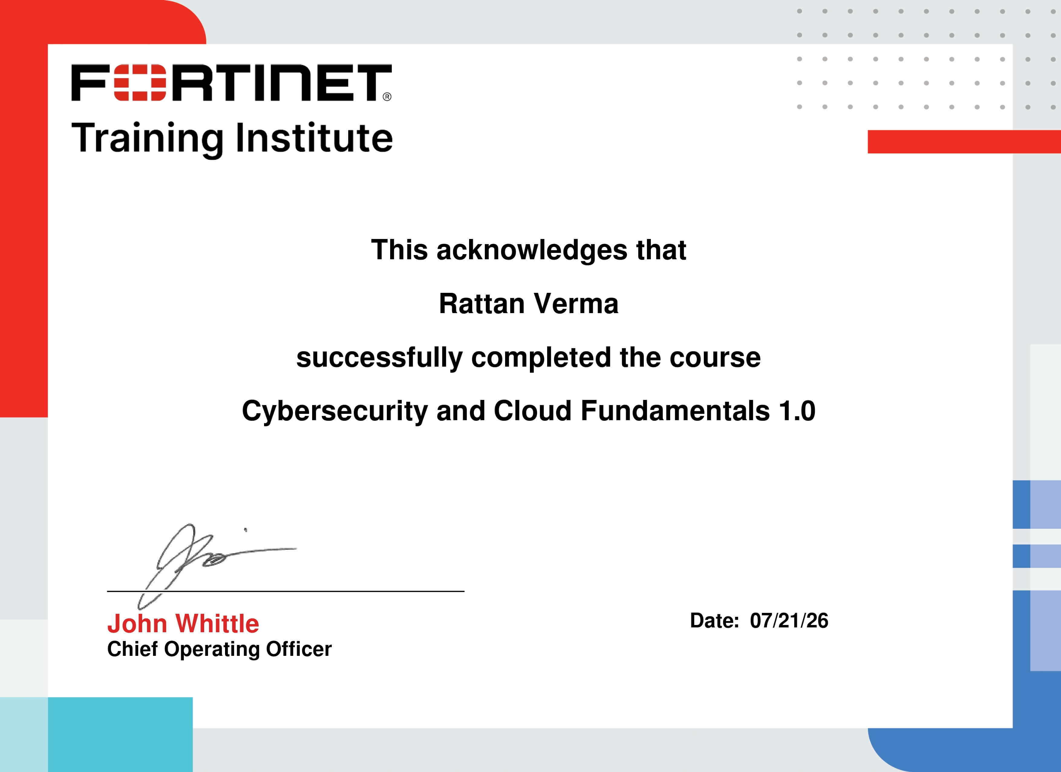 Cybersecurity & Cloud Fundamentals